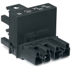 WAGO ELETTRONICA - Distributore tipo h.4 poli.Cod. A.nero