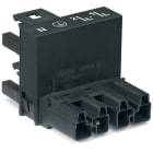 WAGO ELETTRONICA - Distributore tipo h.4 poli.Cod. A.nero