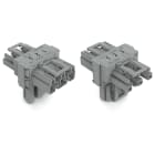 WAGO ELETTRONICA - Distributore tipo T.3 poli.Cod. B.grigio