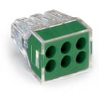 WAGO ELETTRONICA - Connettori per scatole di derivazione PUSH WIRE®.per conduttori rigidi e semi-rigidi.max. 2,5 mm².multicolore