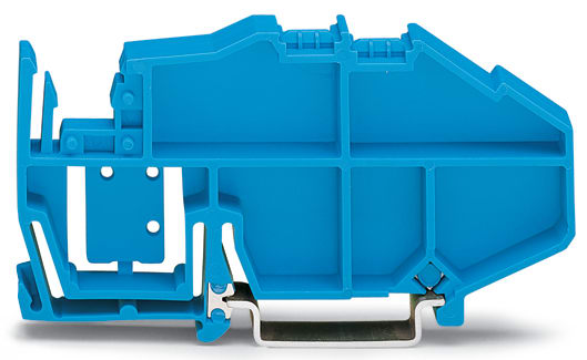 WAGO ELETTRONICA - Supporto barra collettrice.con funzione di blocchetto terminale e piastra di separazione staccabile.per guida DIN 35.blu