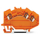 WAGO ELETTRONICA - Morsetto passante per 3 conduttori.2,5 mm².marcatura centrale.arancione