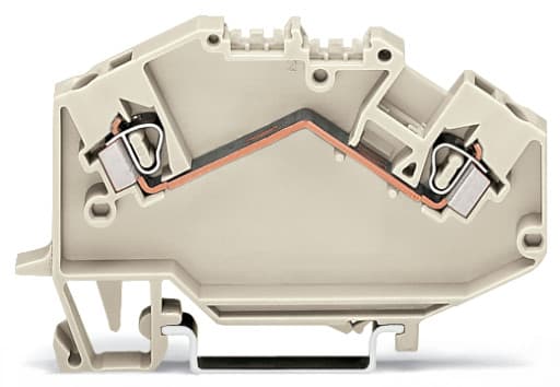 WAGO ELETTRONICA - Morsetto passante per 2 conduttori.2,5 mm².adatto per applicazioni Ex e II.grigio chiaro