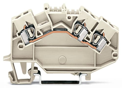 WAGO ELETTRONICA - Morsetto passante per 3 conduttori.2,5 mm².adatto per applicazioni Ex e II.grigio chiaro 780-993