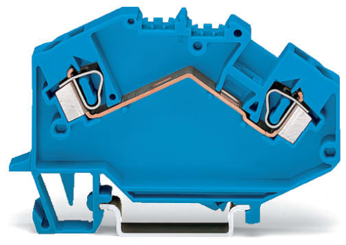WAGO ELETTRONICA - Morsetto passante per 2 conduttori.4 mm².adatto per applicazioni Ex-i.blu