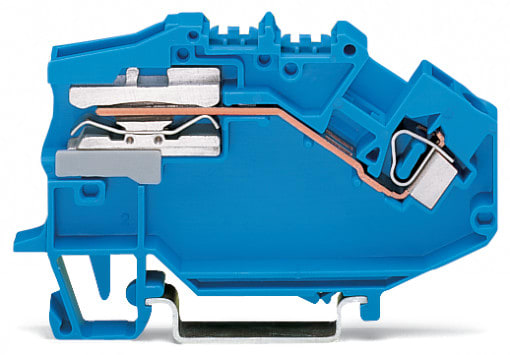 WAGO ELETTRONICA - Morsetto sezionatore del neutro per 1 conduttore.4 mm².CAGE CLAMP®.blu