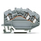 WAGO ELETTRONICA - Morsetto passante per 3 conduttori.4 mm².marcatura centrale.grigio