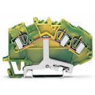 WAGO ELETTRONICA - Morsetto di terra per 3 conduttori.4 mm².marcatura centrale.verde-giallo