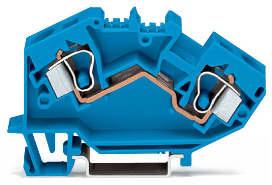 WAGO ELETTRONICA - Morsetto passante per 2 conduttori.10 mm².adatto per applicazioni Ex-i.blu