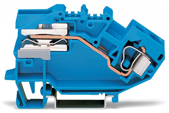 WAGO ELETTRONICA - Morsetto sezionatore del neutro per 1 conduttore.10 mm².CAGE CLAMP®.blu