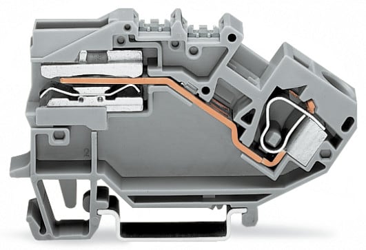 WAGO ELETTRONICA - Morsetto di sezionamento della distribuzione di potenza per 1 conduttore.10 mm².CAGE CLAMP®.grigio