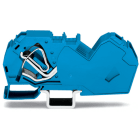 WAGO ELETTRONICA - Morsetto passante per 2 conduttori.35 mm².con piastra terminale integrata.blu 785-604