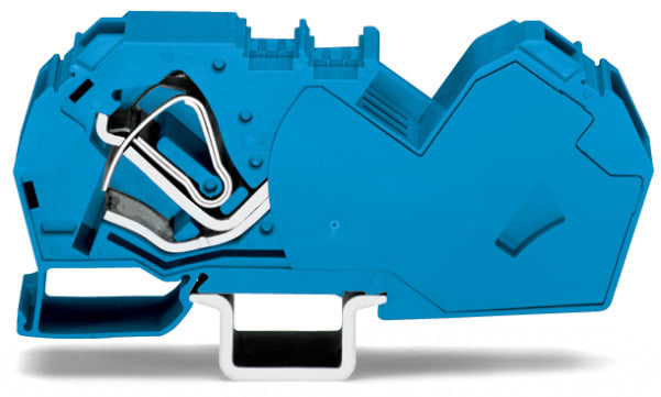 WAGO ELETTRONICA - Morsetto passante per 2 conduttori.35 mm².con piastra terminale integrata.blu
