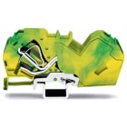 WAGO ELETTRONICA - Morsetto di terra per 2 conduttori.35 mm².con piastra terminale integrata.verde-giallo 785-607