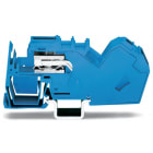WAGO ELETTRONICA - Morsetto sezionatore del neutro per 1 conduttore.35 mm².con piastra terminale integrata.blu