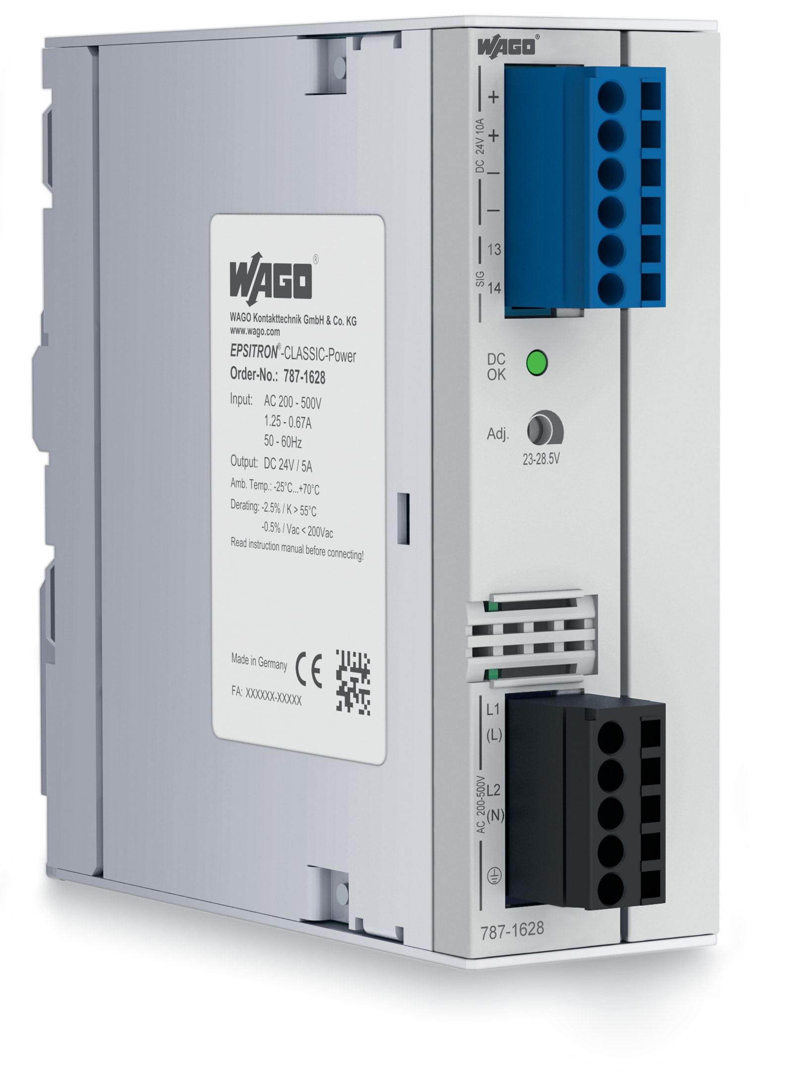 WAGO ELETTRONICA - Alimentatore switching.Classic.2 fasi 787-1628