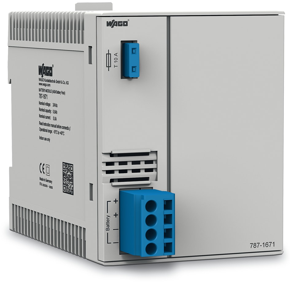 WAGO ELETTRONICA - Modulo batteria piombo-acido AGM.Tensione di ingresso 24 V DC.Corrente d'uscita 5 A 787-1671