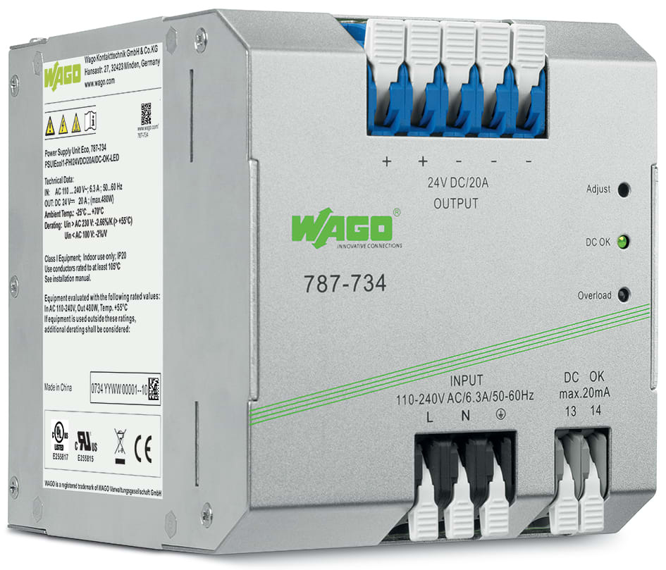 WAGO ELETTRONICA - Alimentatore switching.Eco.1 fase 787-734
