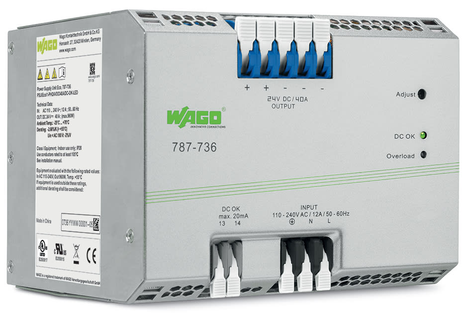 WAGO ELETTRONICA - Alimentatore switching.Eco.1 fase 787-736