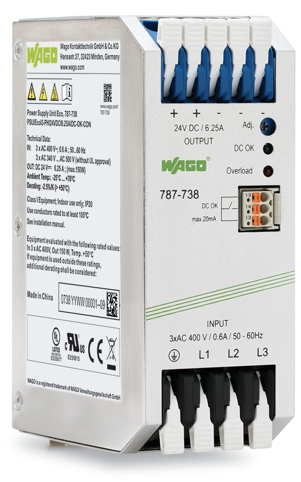 WAGO ELETTRONICA - Alimentatore switching.Eco.3 fase