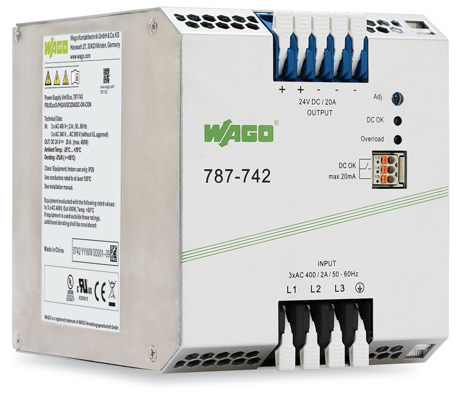 WAGO ELETTRONICA - Alimentatore switching.Eco.3 fase