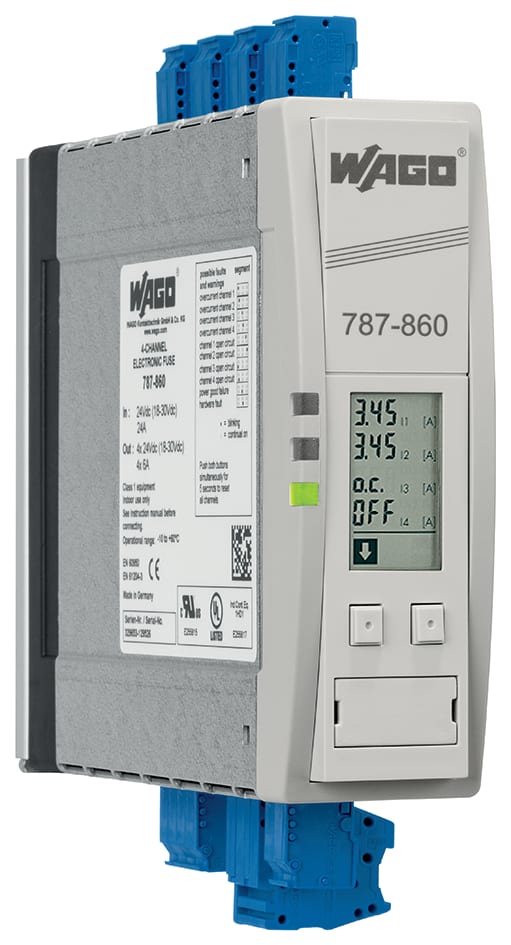 WAGO ELETTRONICA - Interruttore di sicurezza elettronico.4 canali.Tensione di ingresso 24 V DC