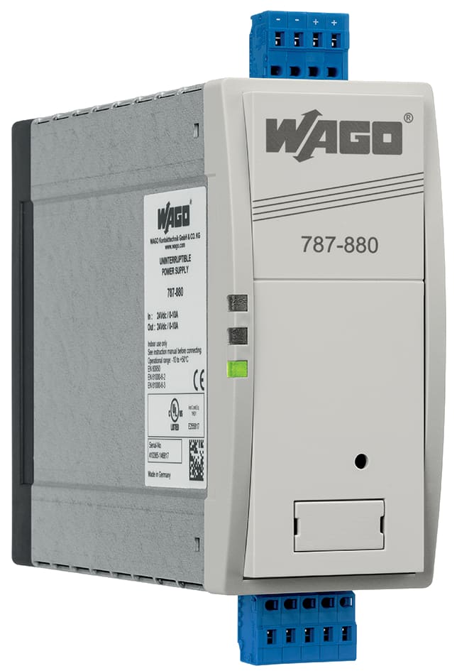 WAGO ELETTRONICA - modulo buffer capacitivo.Tensione di ingresso 24 V DC.Tensione d'uscita 24 V DC