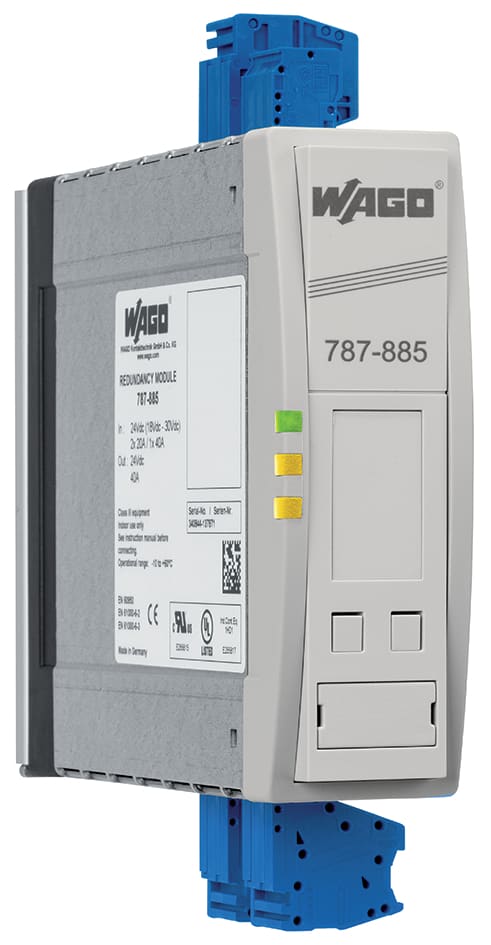 WAGO ELETTRONICA - Modulo ridondante.Tensione d'ingresso 2 x 24 V DC.Corrente d'ingresso 2 x 20 A