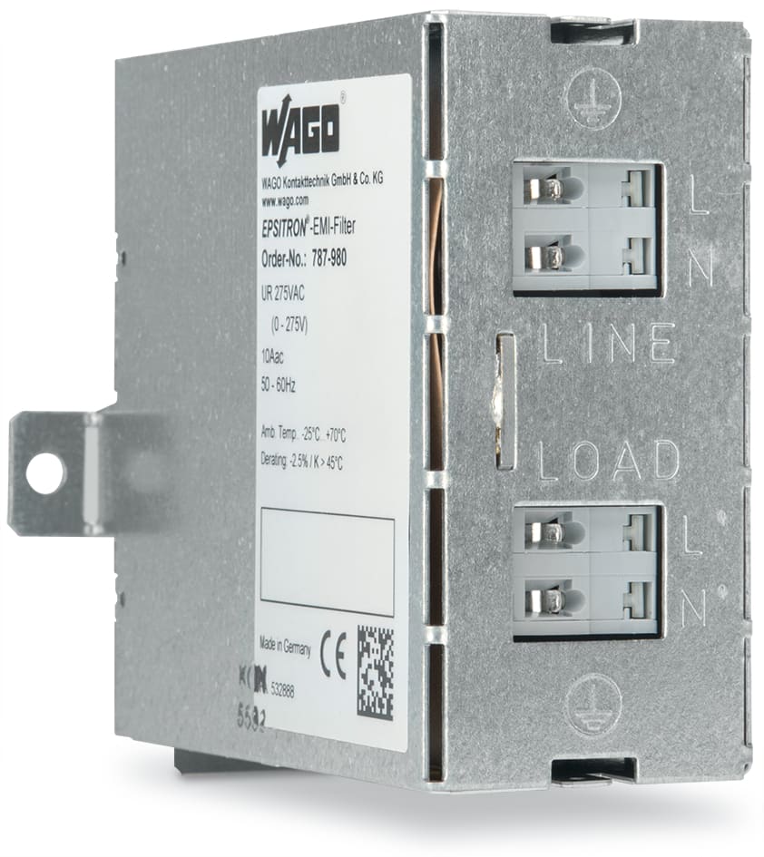 WAGO ELETTRONICA - Filtro di soppressione delle interferenze radio, 1 fase.Filtro soppressione interferenze radio 787-980
