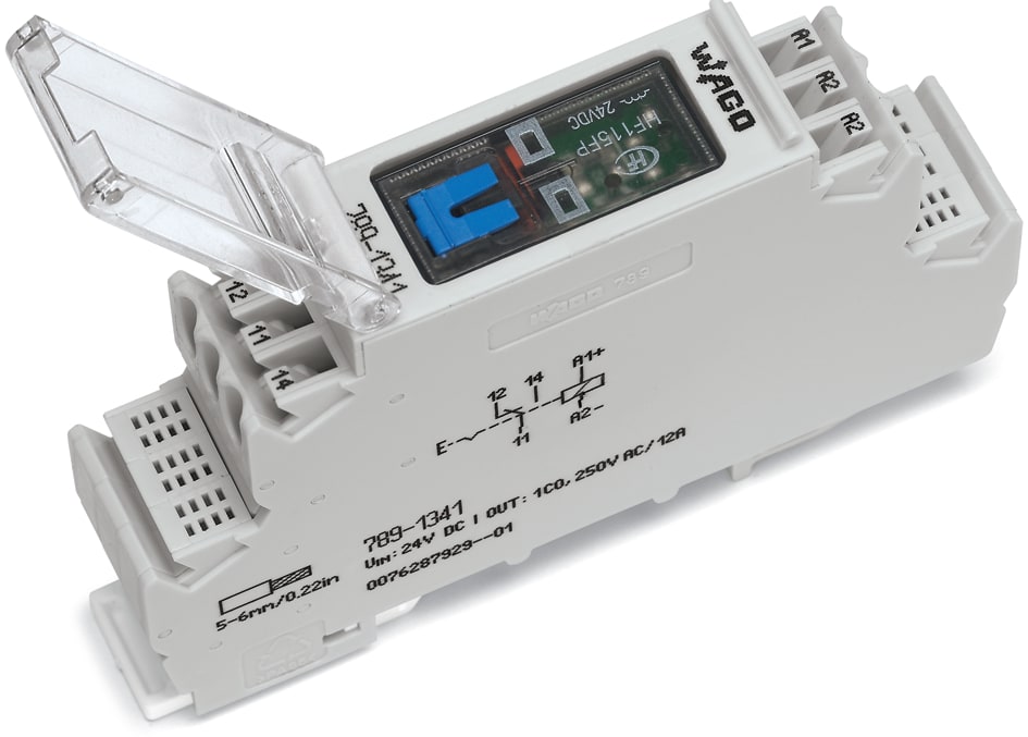 WAGO ELETTRONICA - Modulo relè.Tensione nominale di ingresso: 24 V DC.1 contatto in scambio 789-1341