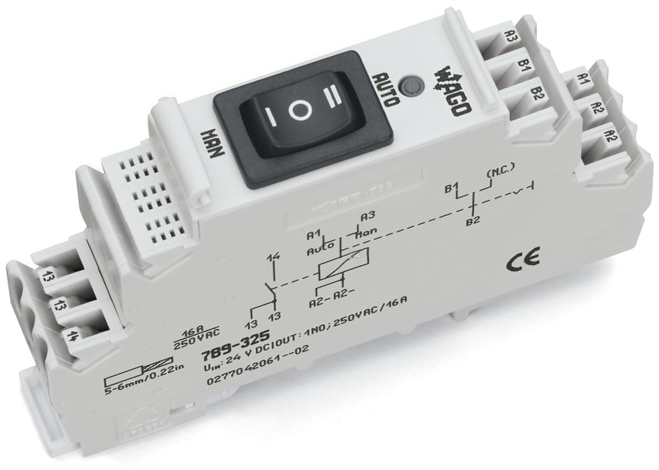 WAGO ELETTRONICA - Modulo relè.Tensione nominale di ingresso: 24 V DC.1 contatto NA