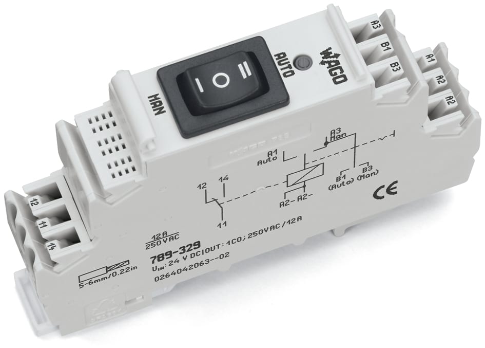 WAGO ELETTRONICA - Modulo relè.Tensione nominale di ingresso: 24 V DC.1 contatto in scambio
