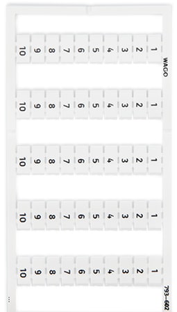 WAGO ELETTRONICA - Scheda di marcatura WMB.come scheda.MARCATO.bianco