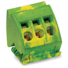 WAGO ELETTRONICA - Morsetto per barra collettrice di terra.per barre collettrici 10 x 3 mm.CAGE CLAMP®.verde-giallo 812-110