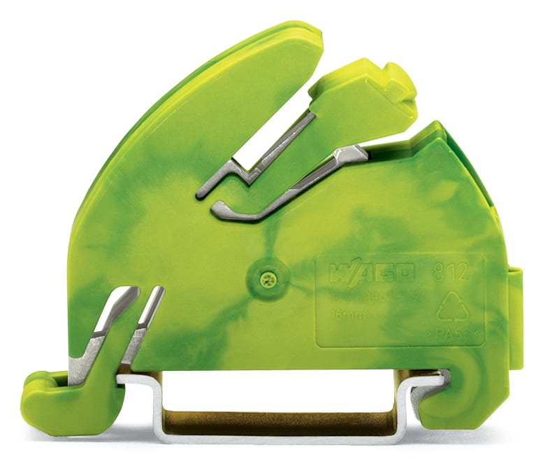 WAGO ELETTRONICA - Supporto barra collettrice di terra.con contatto alla guida DIN 35.verde-giallo