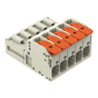 WAGO ELETTRONICA - Connettore maschio per 1 conduttore.leva.Push-in CAGE CLAMP®.grigio chiaro 831-1205