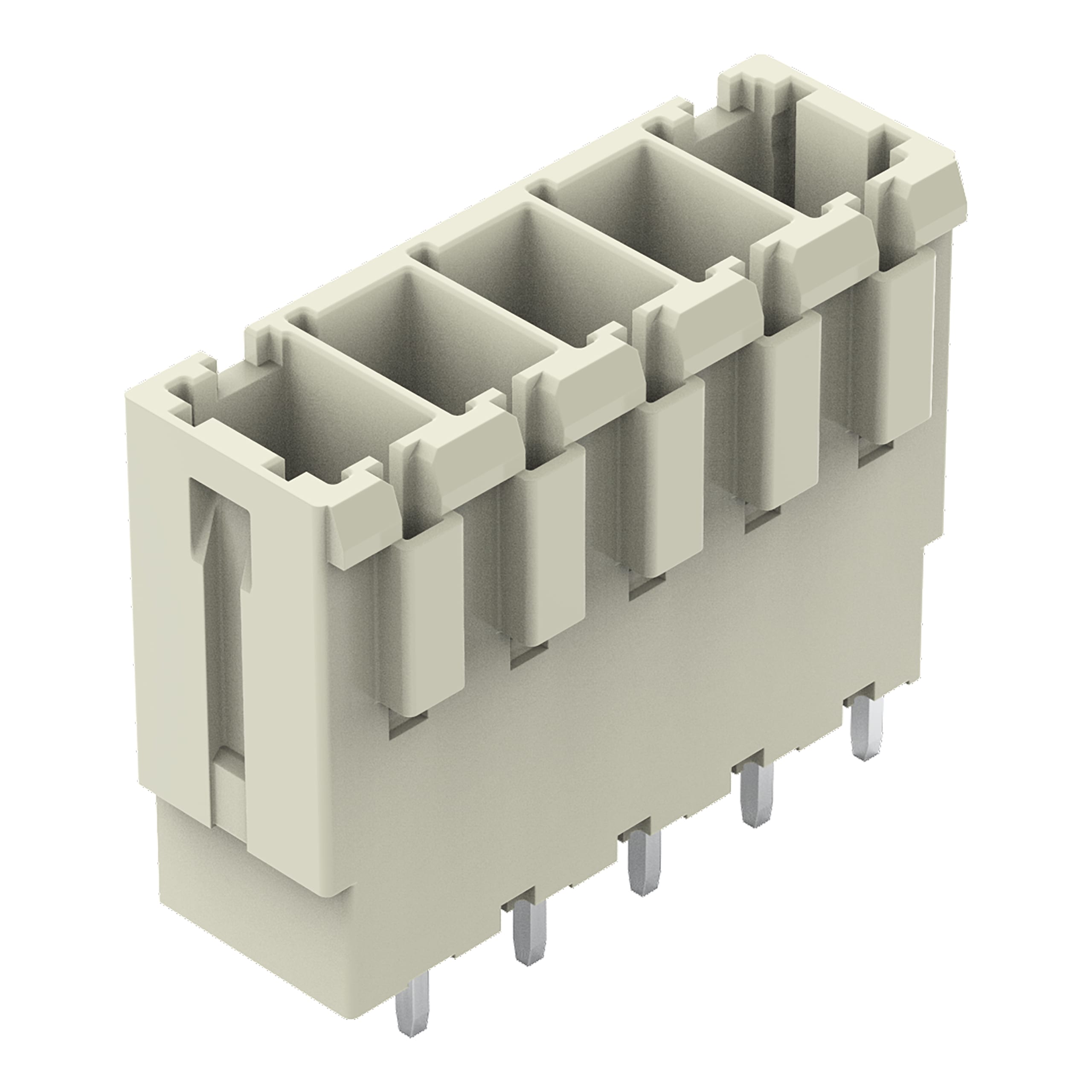 WAGO ELETTRONICA - Connettore maschio THT.Pin a saldare 1,0 x 1,2 mm.dritto.grigio chiaro 831-3605