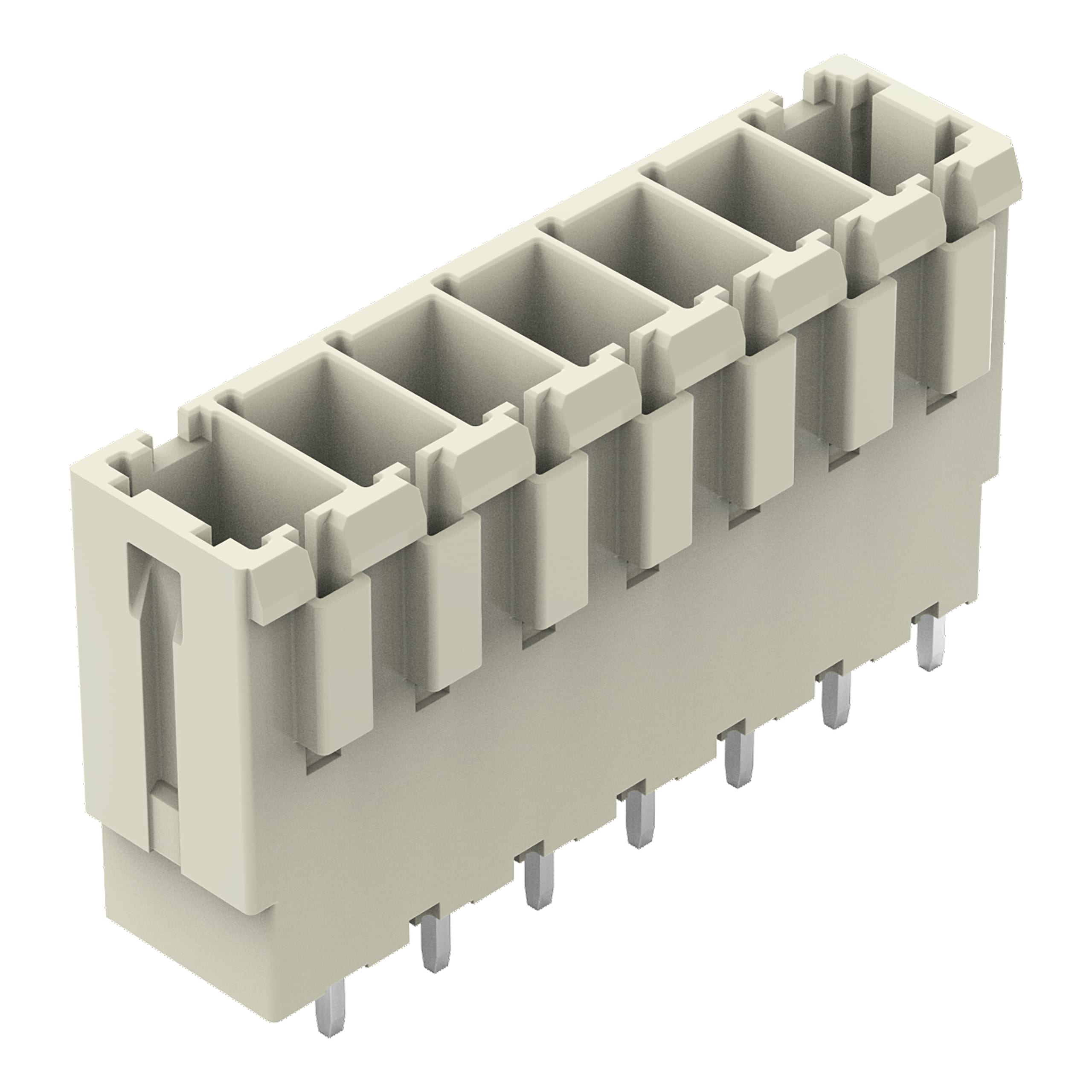 WAGO ELETTRONICA - Connettore maschio THT.Pin a saldare 1,0 x 1,2 mm.dritto.grigio chiaro