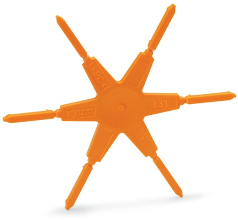 WAGO ELETTRONICA - Supporto con sei spine di codifica.arancione