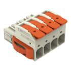 WAGO ELETTRONICA - Spina femmina per 1 conduttore.leva.Push-in CAGE CLAMP®.grigio chiaro