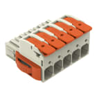 WAGO ELETTRONICA - Spina femmina per 1 conduttore.leva.Push-in CAGE CLAMP®.grigio chiaro