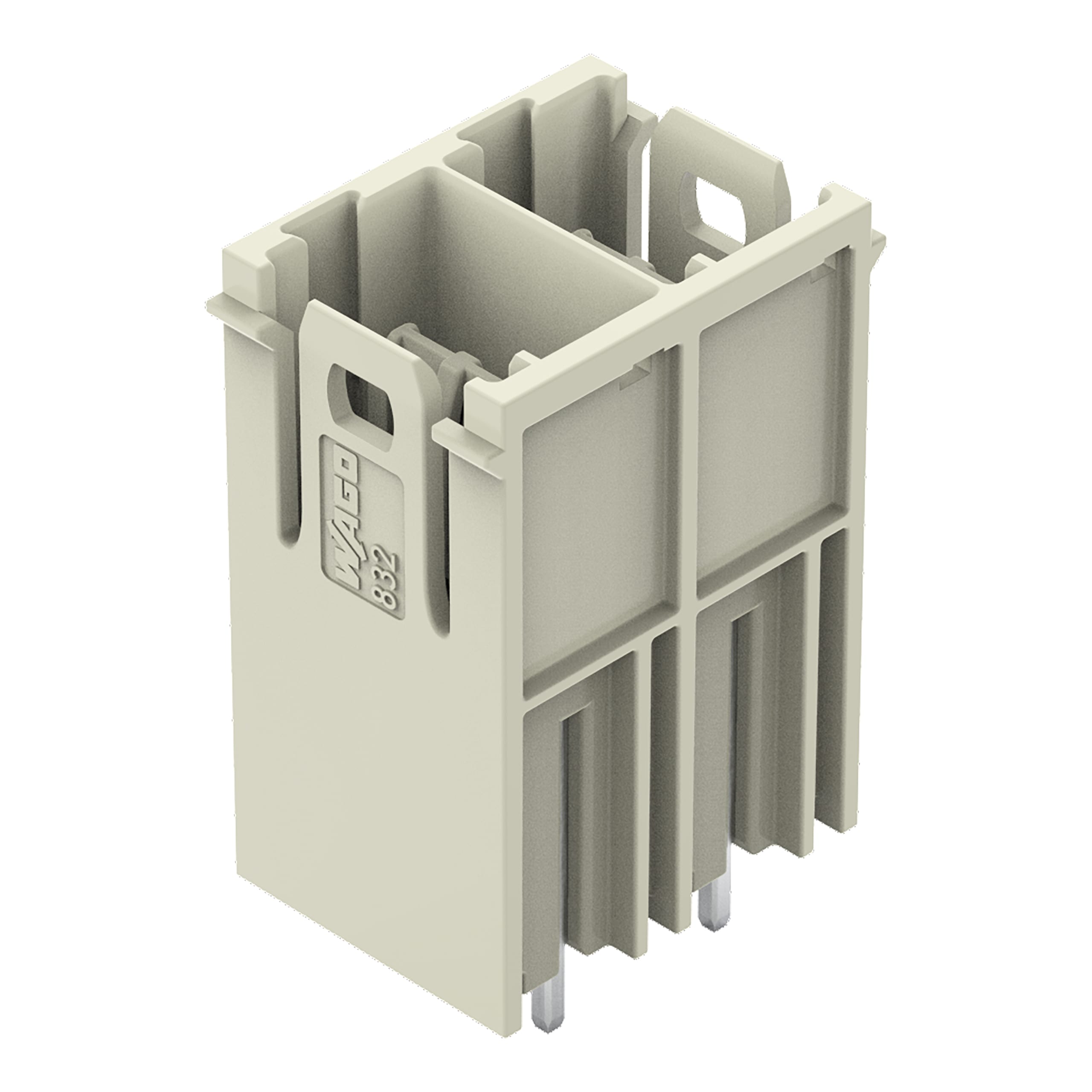 WAGO ELETTRONICA - Connettore maschio THT.Pin a saldare 1,2 x 1,2 mm.dritto.grigio chiaro