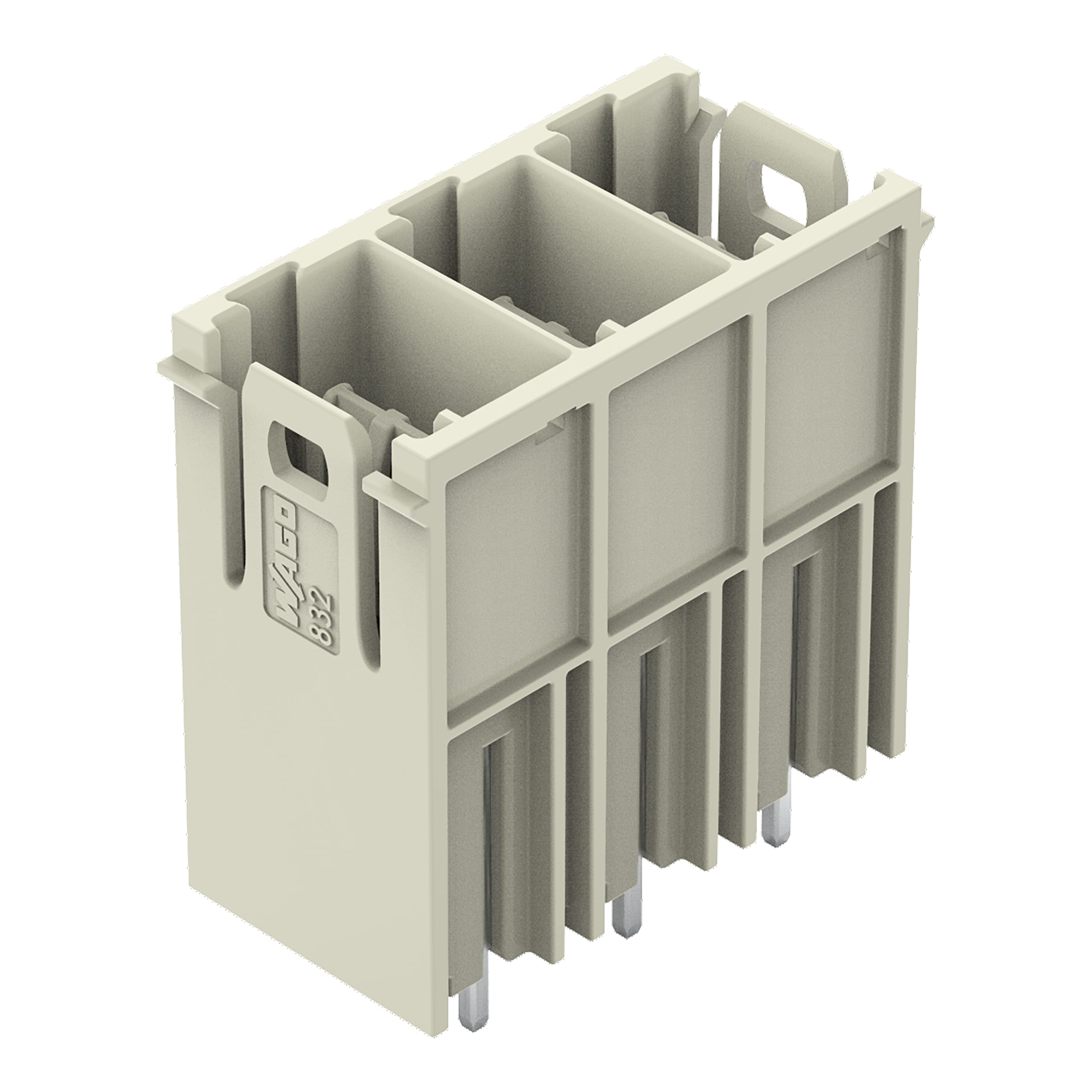 WAGO ELETTRONICA - Connettore maschio THT.Pin a saldare 1,2 x 1,2 mm.dritto.grigio chiaro