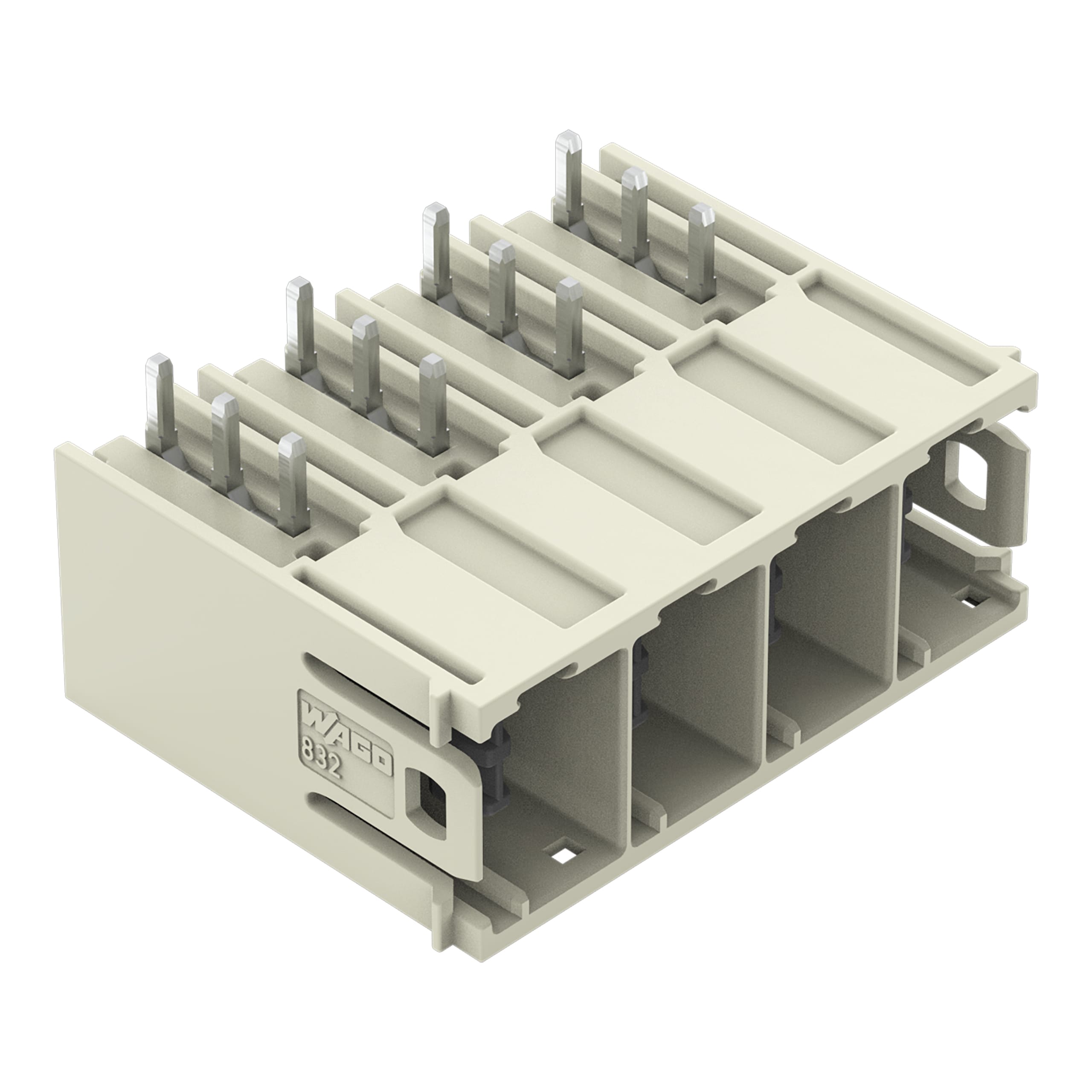 WAGO ELETTRONICA - Connettore maschio THT.Pin a saldare 1,2 x 1,2 mm.angolato.grigio chiaro