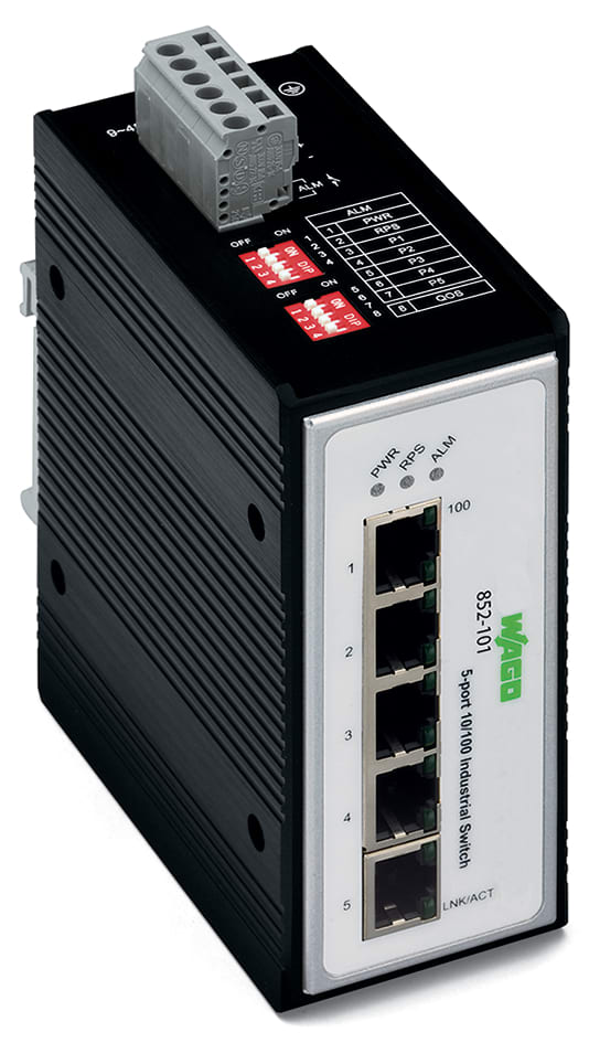 WAGO ELETTRONICA - Switch industriale.5 porte 100Base-TX.nero