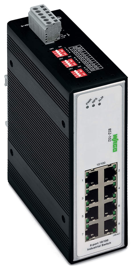 WAGO ELETTRONICA - Switch industriale.8 porte 100Base-TX.nero
