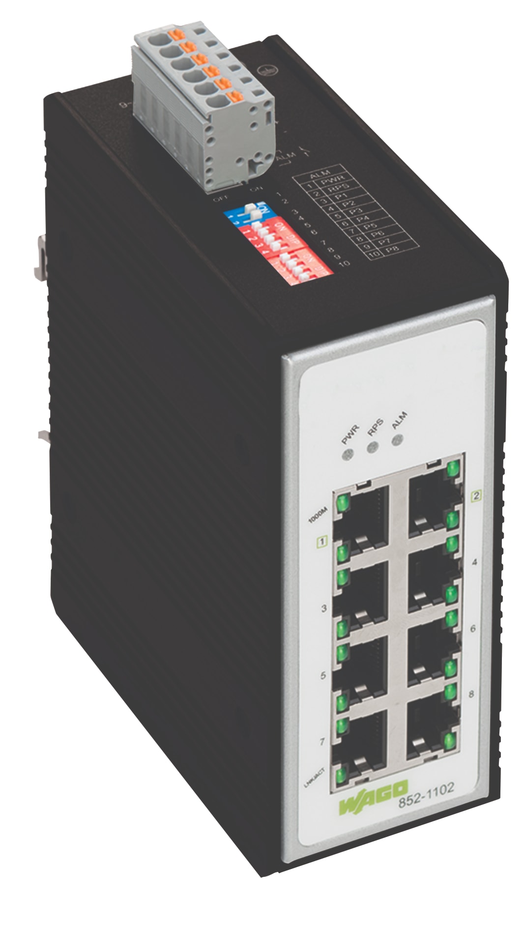 WAGO ELETTRONICA - Switch industriale.8 Porte 1000Base-T.nero