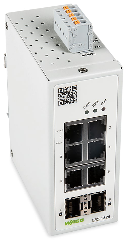 WAGO ELETTRONICA - Switch industriale managed.6-Port 1000BASE-T.2 slot 1000BASE-SX/LX