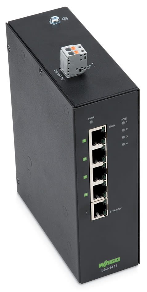 WAGO ELETTRONICA - Switch industriale ECO.5 porte 1000BASE-T.Ampio intervallo di temperatura