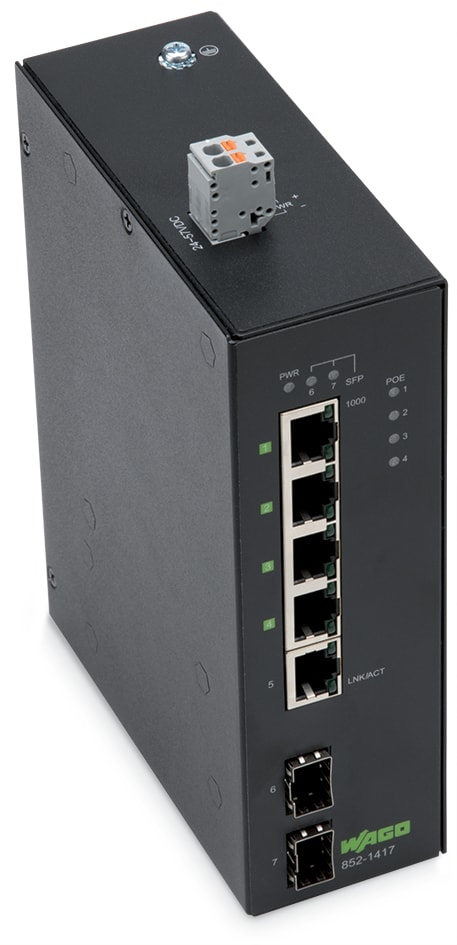 WAGO ELETTRONICA - Switch industriale ECO.5 porte 1000BASE-T.2 slot 1000BASE-SX/LX